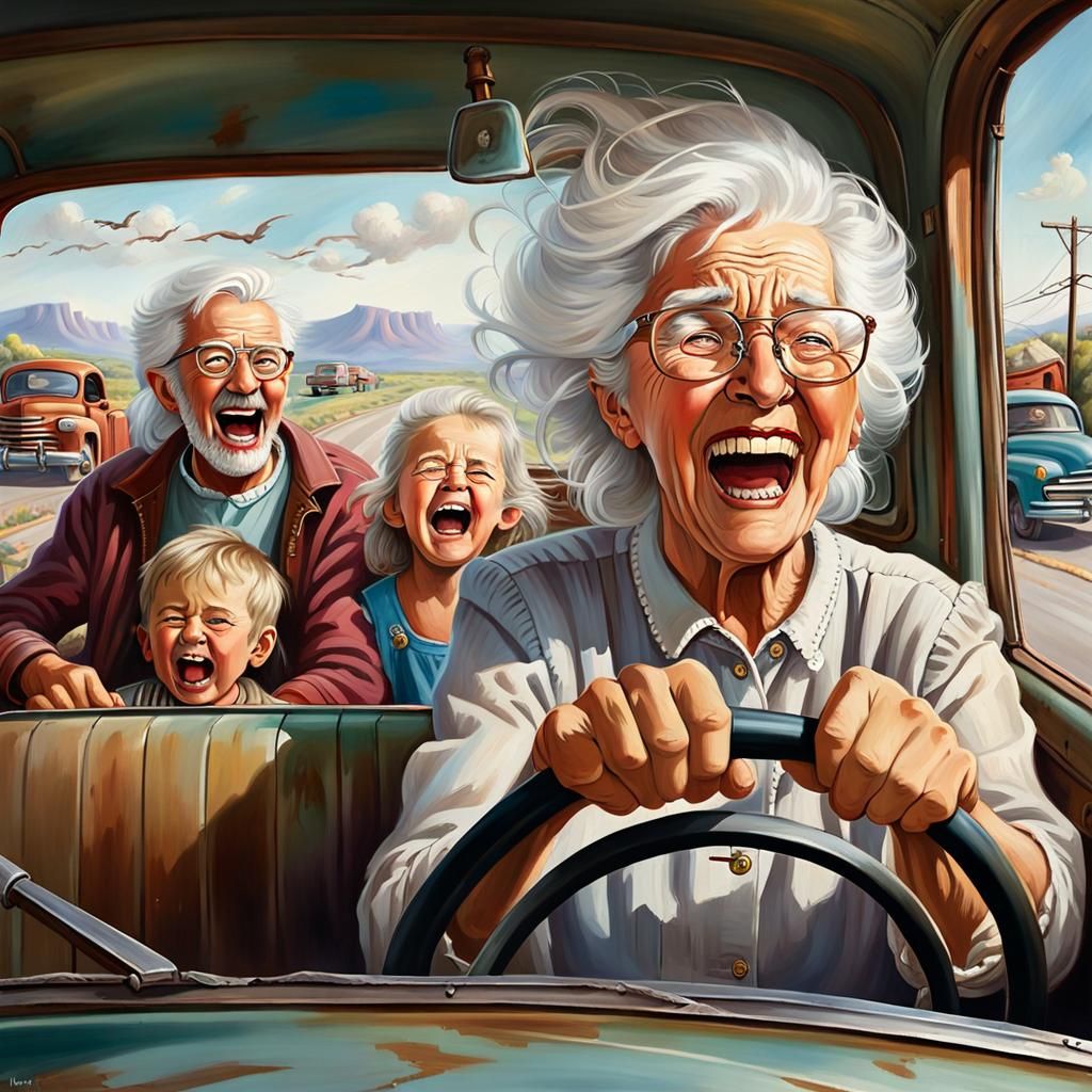 Who let grandma drive? 😳