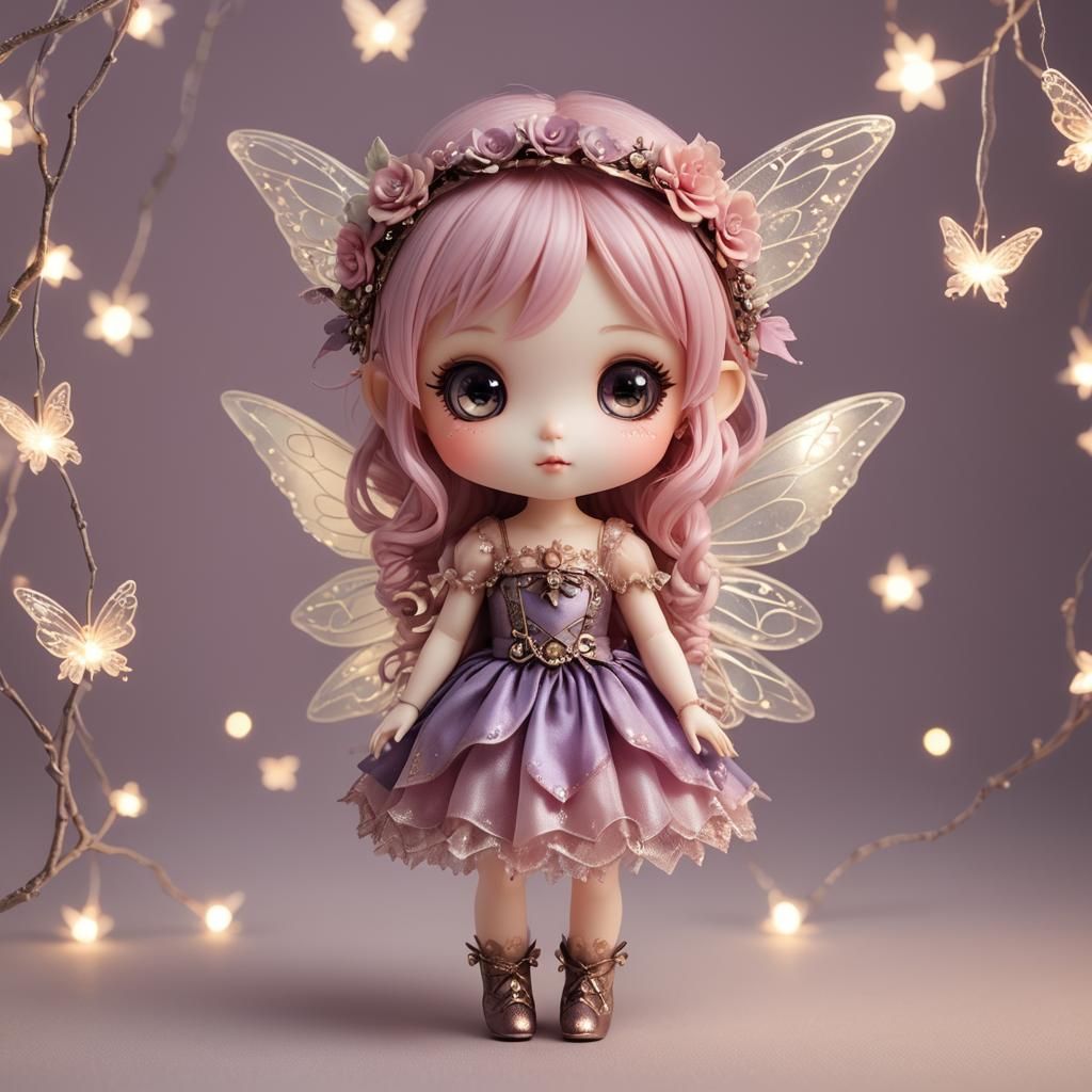 Creepy Cute Fairy Sprite in Kawaii Style
