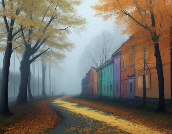 Vibrant Street Art in Mystical Latvian Landscape
