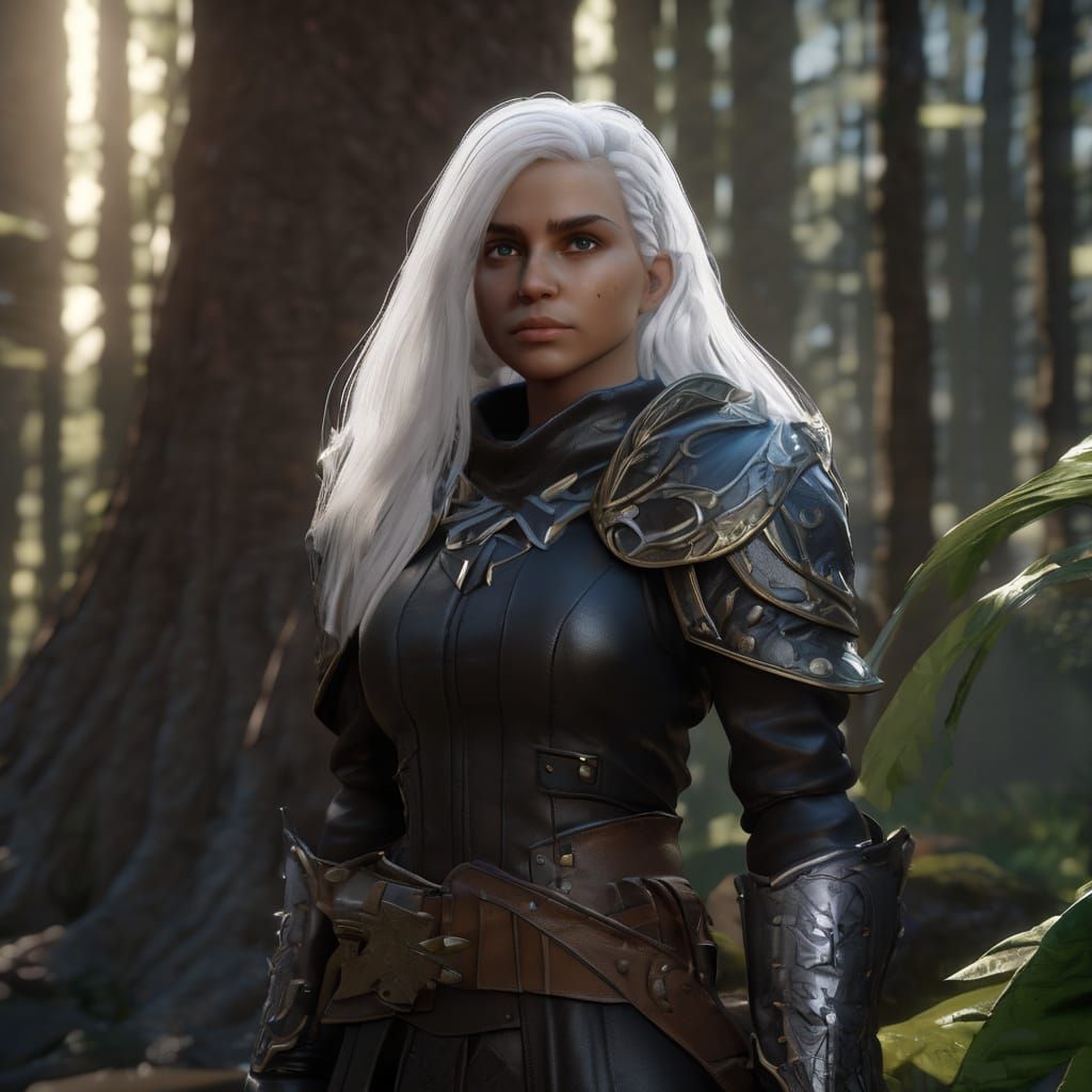 Halfling Rogue in Forest, Fantasy Concept Art Style