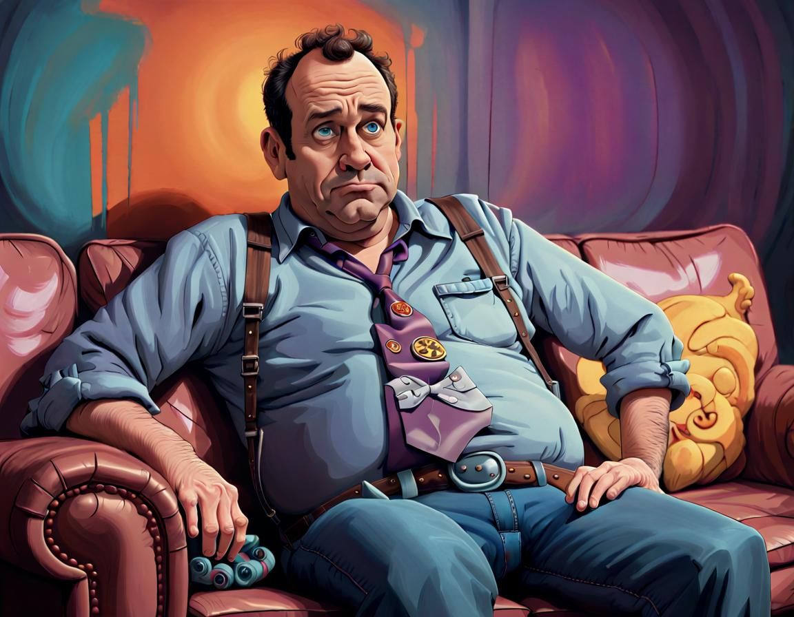 Al Bundy Reimagined as Tim Burton Cartoon