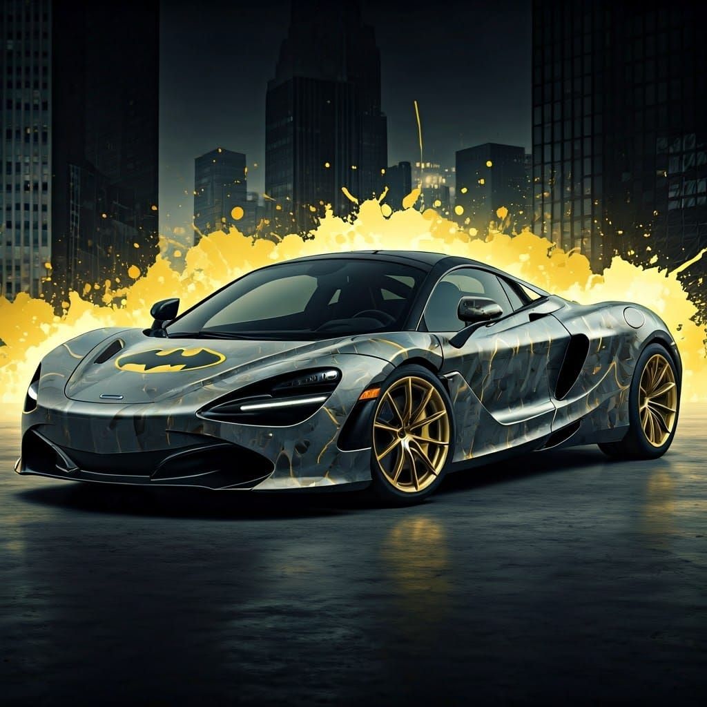 Batman Themed McLaren 750 in Graffiti Street Art Style
