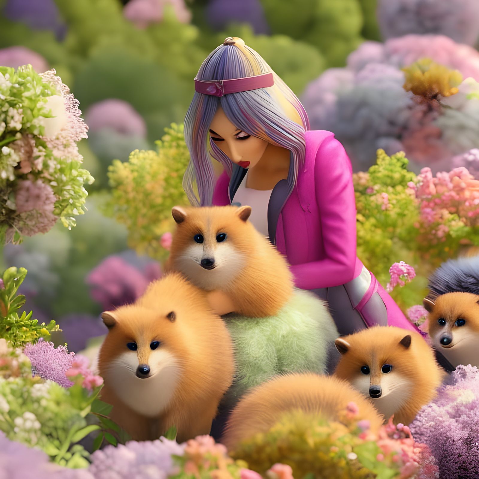 Raccoon Family Reunion: Hyper-realistic Portrait