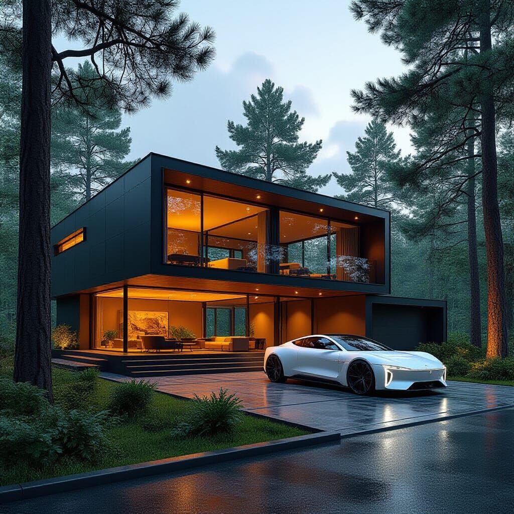 Modern Country House with Futuristic Design in Ultra-HD