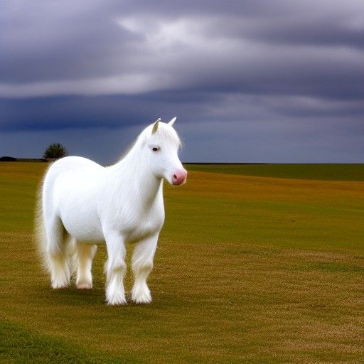 White Shetland Pony in Divine Sunshine