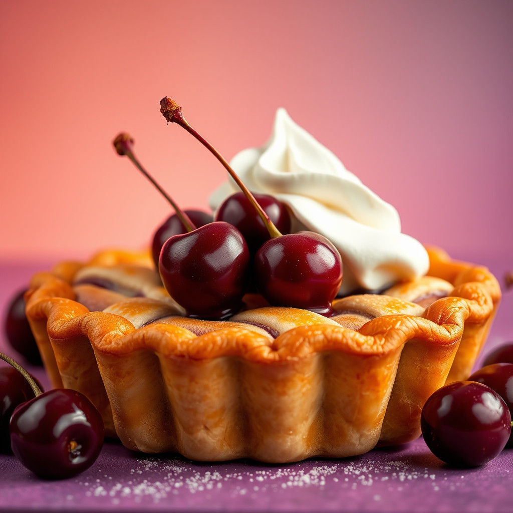 Decadent Cherry Pie with Whipped Cream