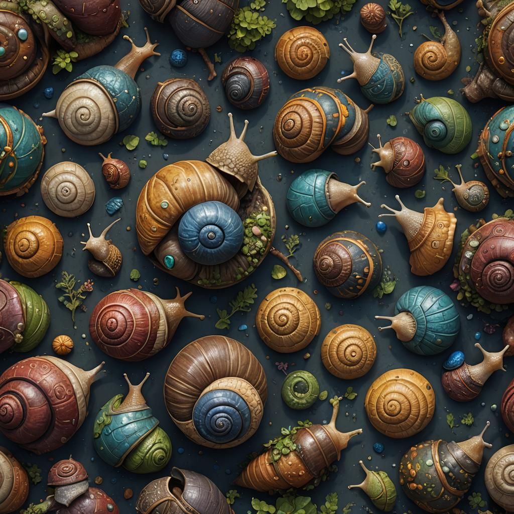 Fantastical Ugly Snail in Detailed Matte Painting