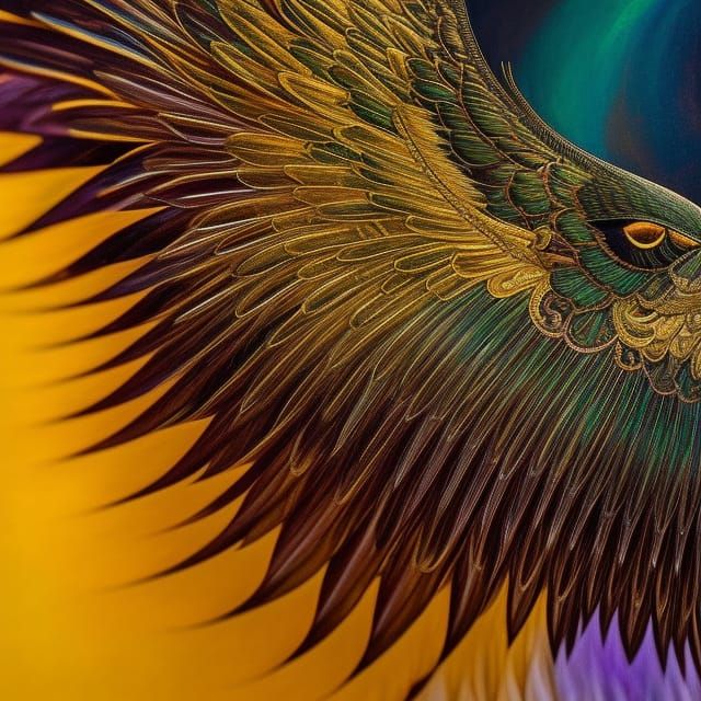 Eldritch Being of Wings in Hyperrealistic Detail