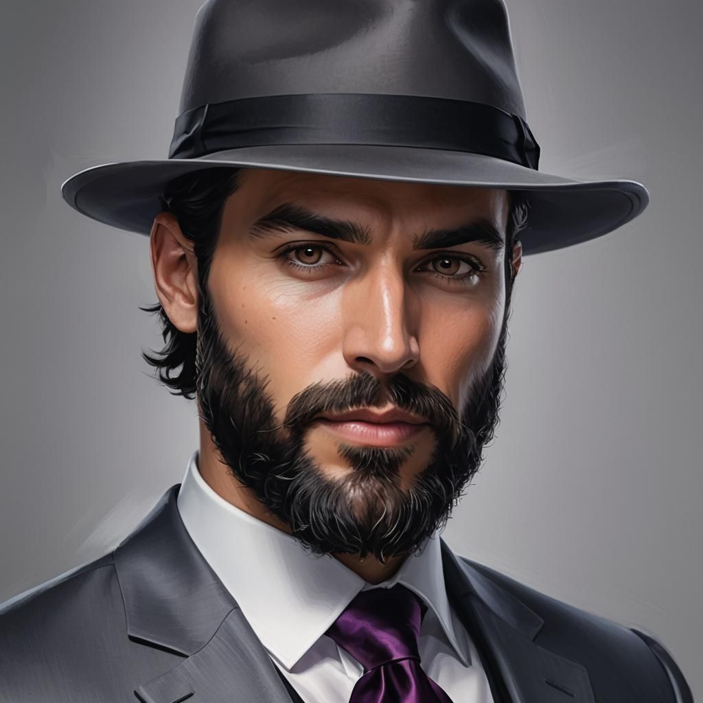 Elegant Gentleman in Velvet Suit