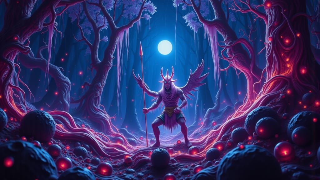 Anthropomorphic Lice Hunt Solifugae in Fluorescent Glitch Ho...