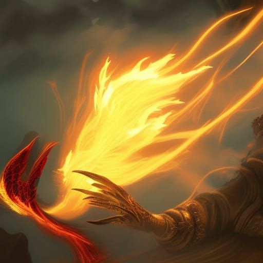 Fantastical Fire Attack Spell Concept Art