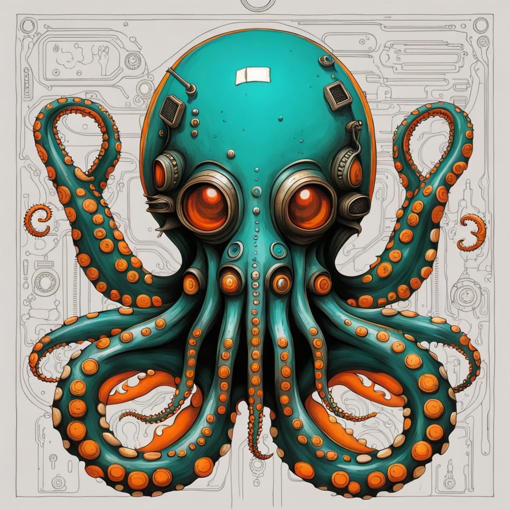 Octopus in Spaceship: A Biomechanical Surreal