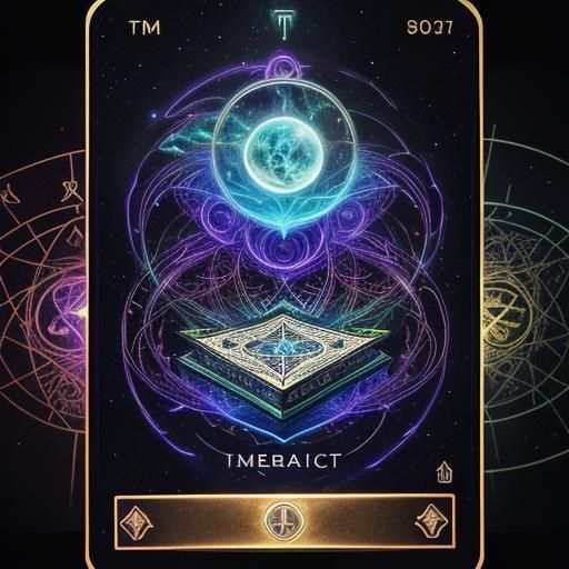 Holographic Tarot Card Deck in Astral Style