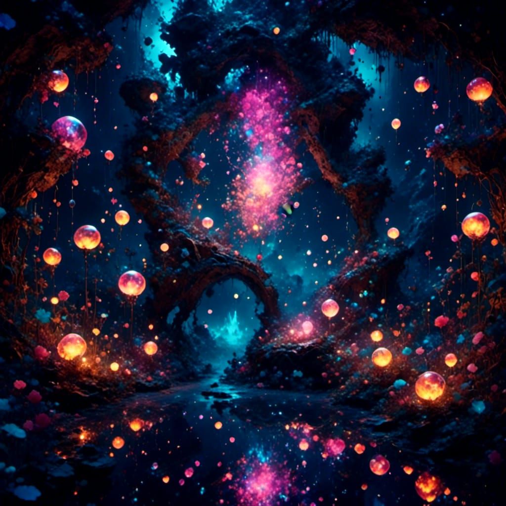 Fantastical Matte Painting with Deep Color and Intricate Det...