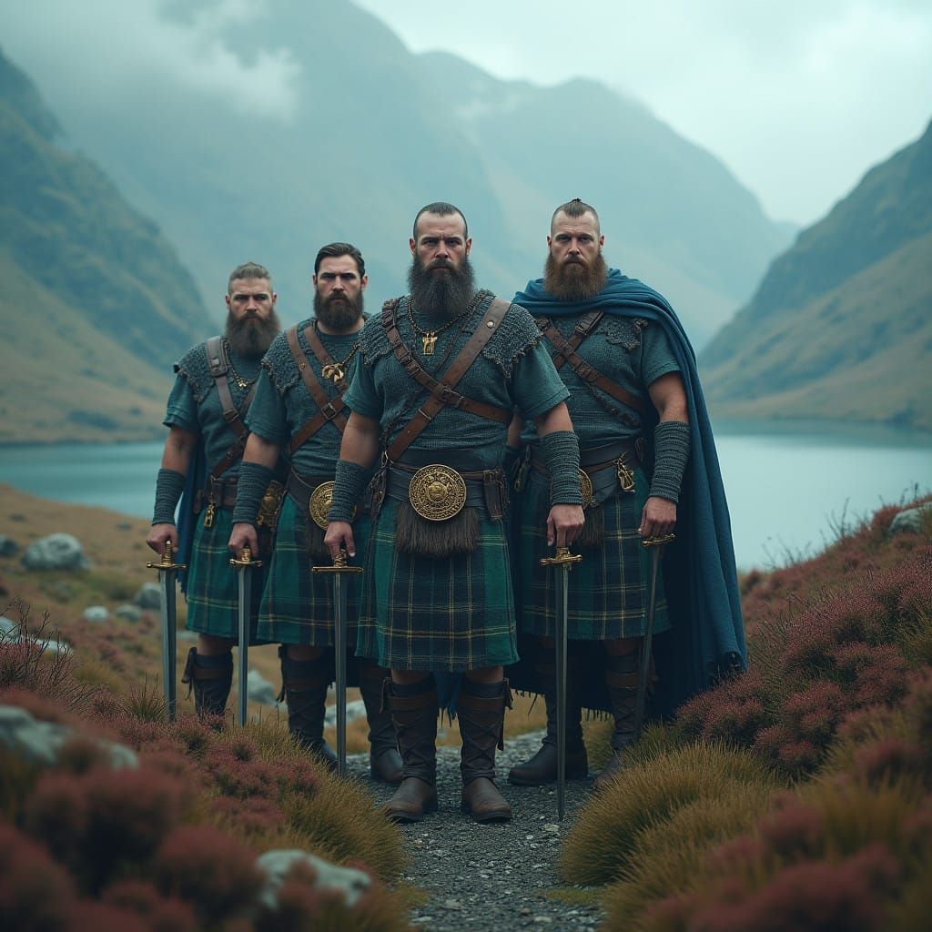 Highland Warriors Unite in Celtic Dreamscapes