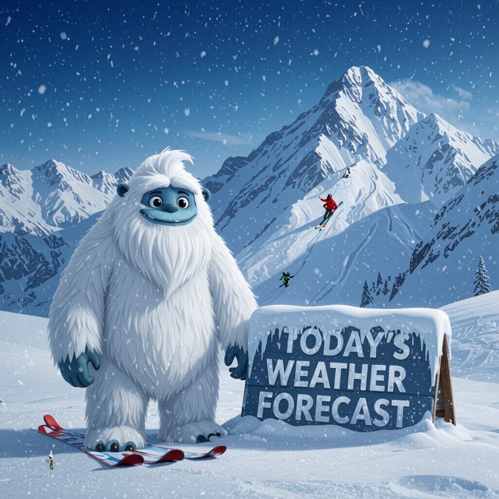 Abominable Snowman Delivers Blizzard Weather Forecast