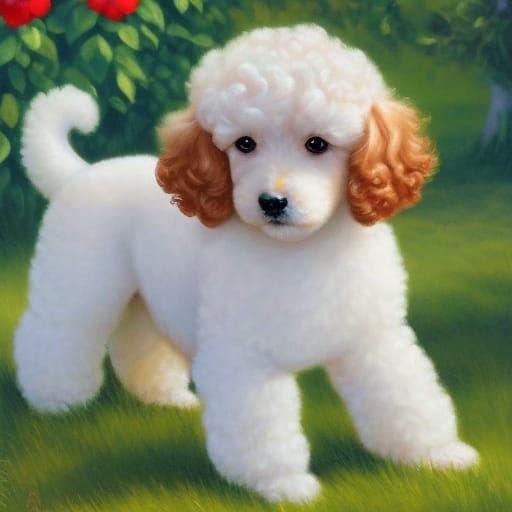 Playful Poodle Pup