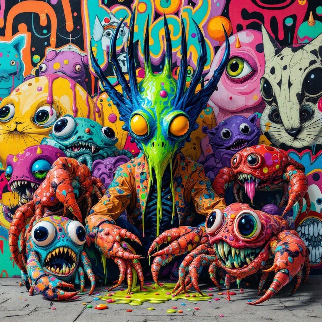 Surreal Alien Magician in Psychedelic Digital Art