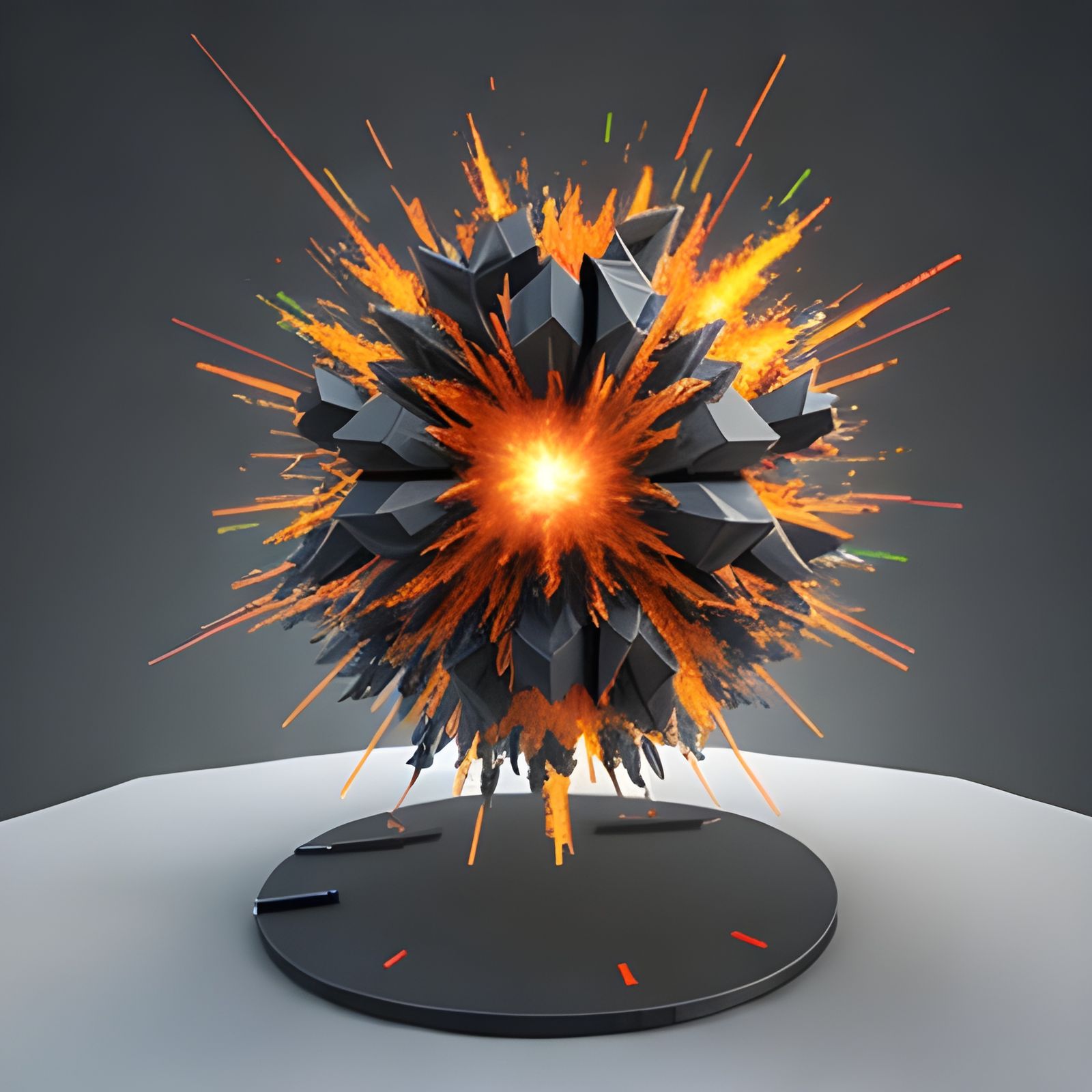 Low-Poly CGI Explosion Rendering