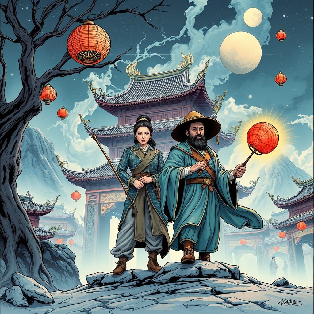 Chinese Lucky Fortune Number 888 in Comic Book Art Style