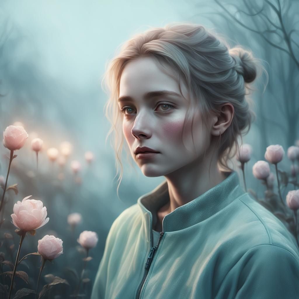 Ethereal Portrait in Dreamy Pastels