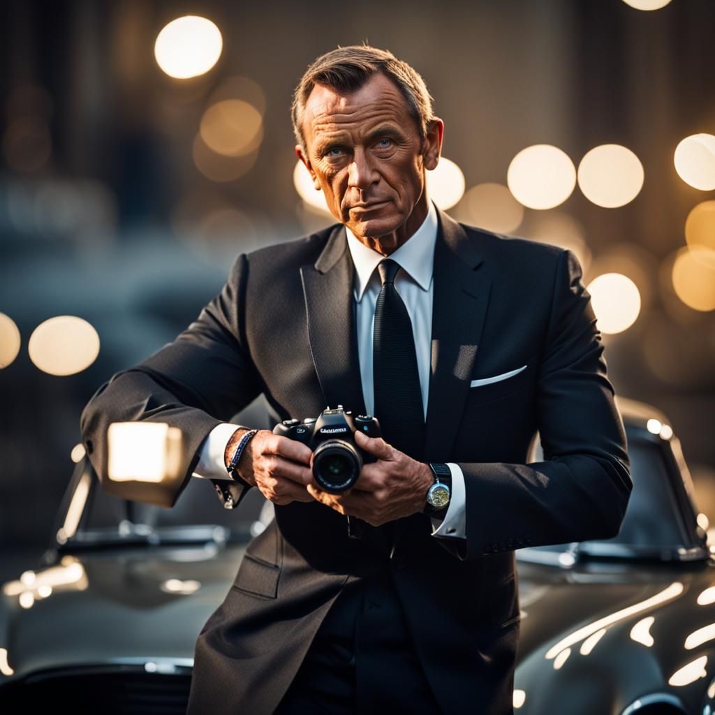 James Bond Portrait in Sharp Focus