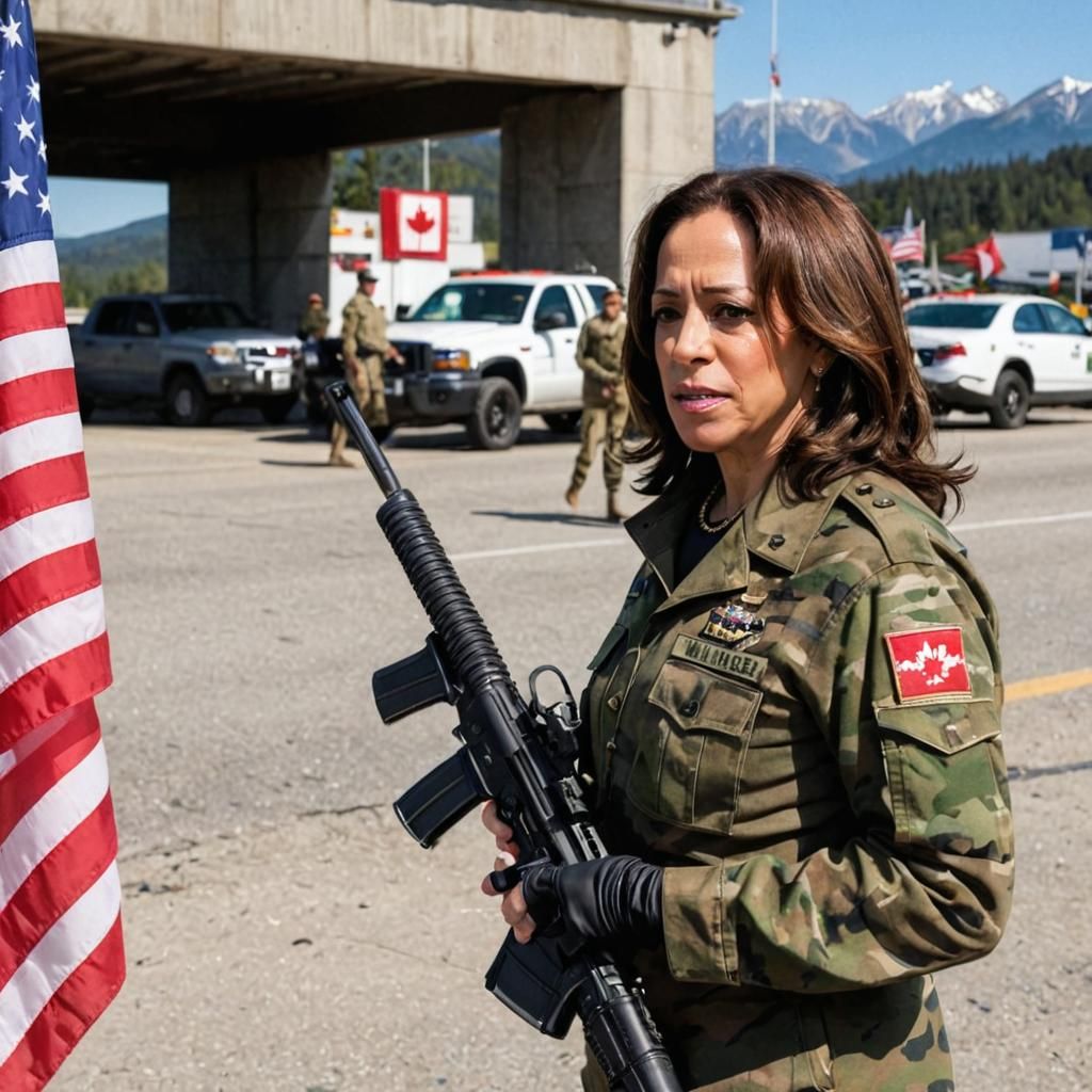 Kamala Harris at Canadian Border Crossing