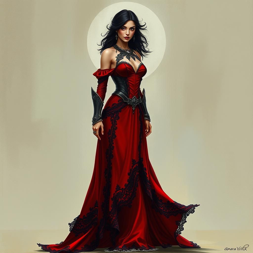 Amara the Wild: Knight in Crimson Gown