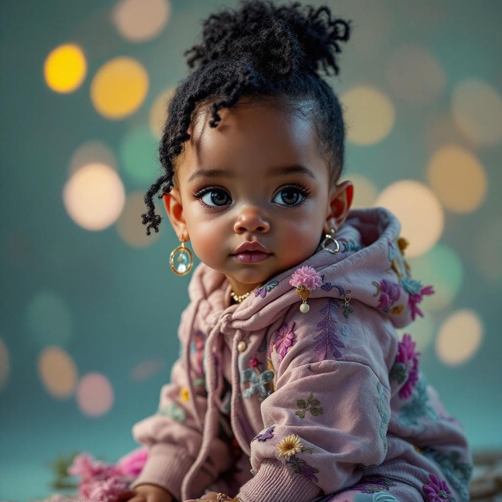 Hyperrealistic Baby Caricature in Ash Thorp Style