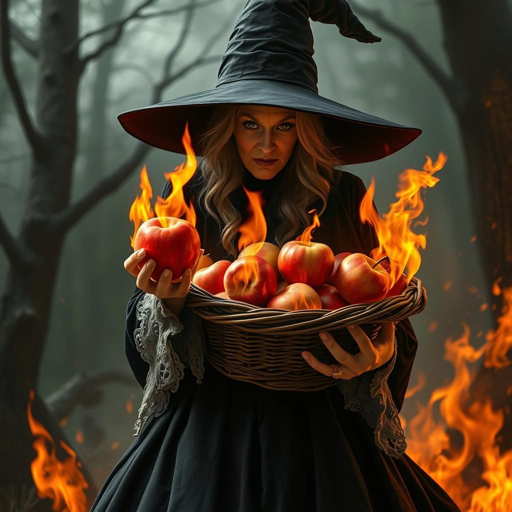 Burning Poisoned Apples in Fiery Inferno