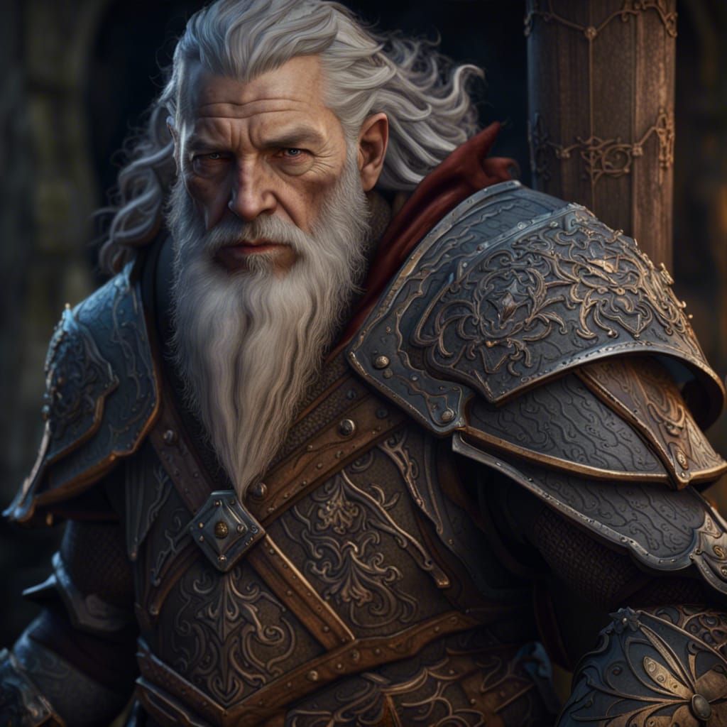 Medieval Gandalf Knight in Detailed Matte Painting