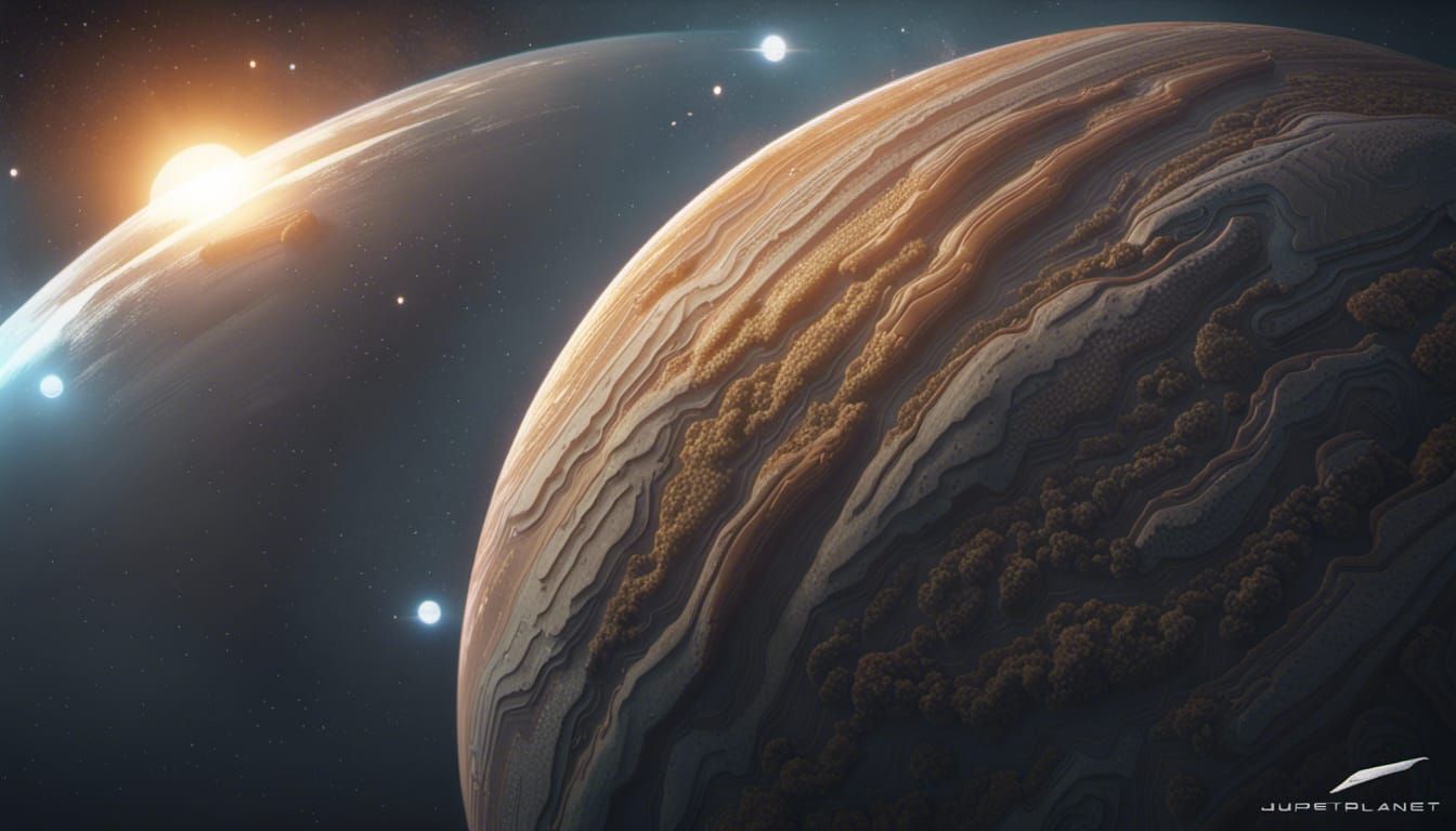 Jupiter Planet as Superhero in 3D Game Style