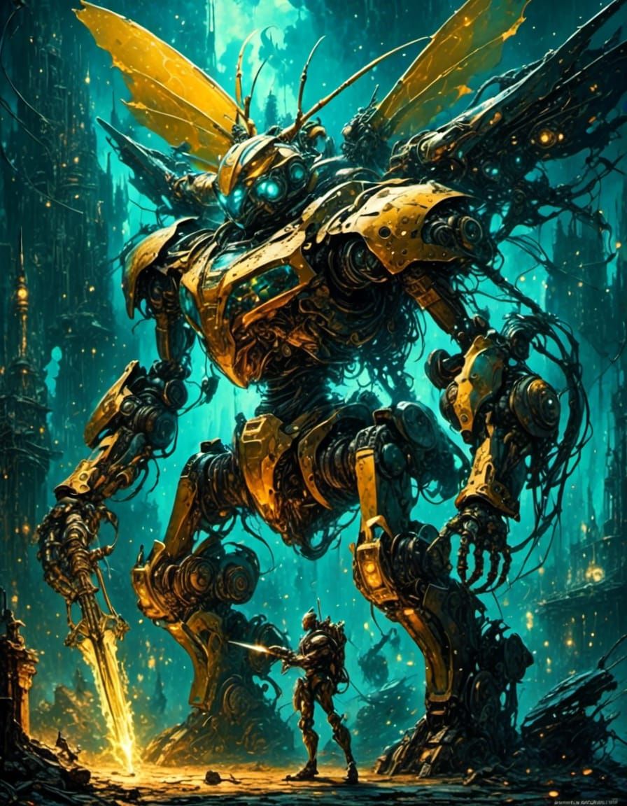 Titanic Mecha Knight in Magical Battlefield