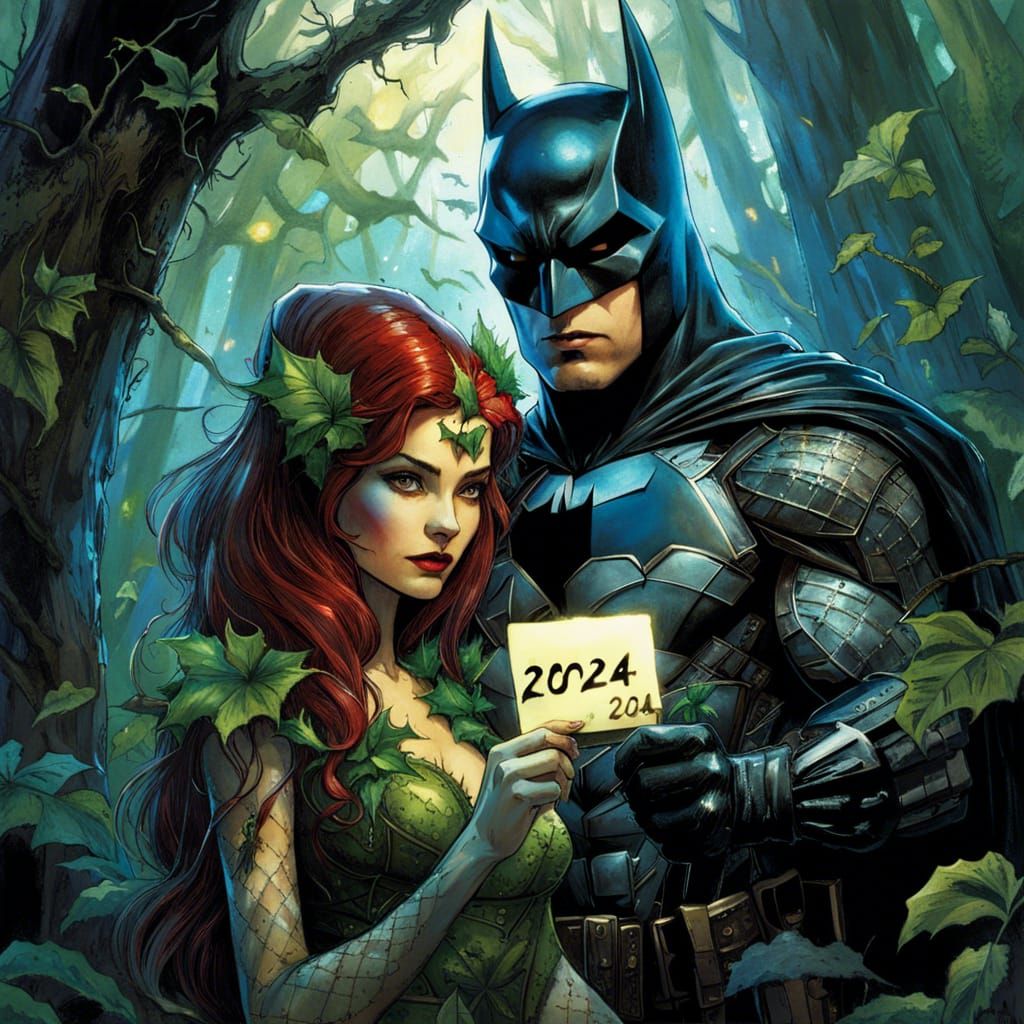 Batman and Poison Ivy Wish Happy New Year