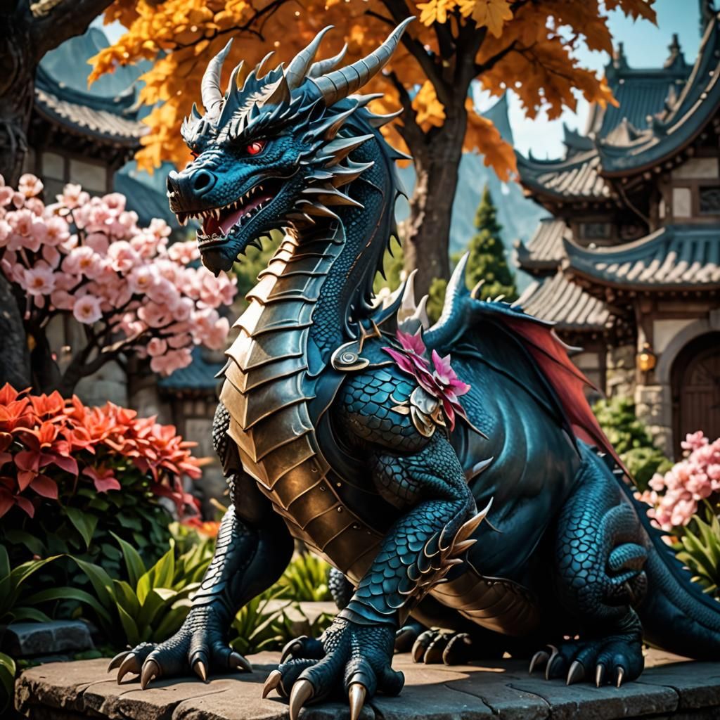 Dragon Guard with Bloom and Ambient Occlusion