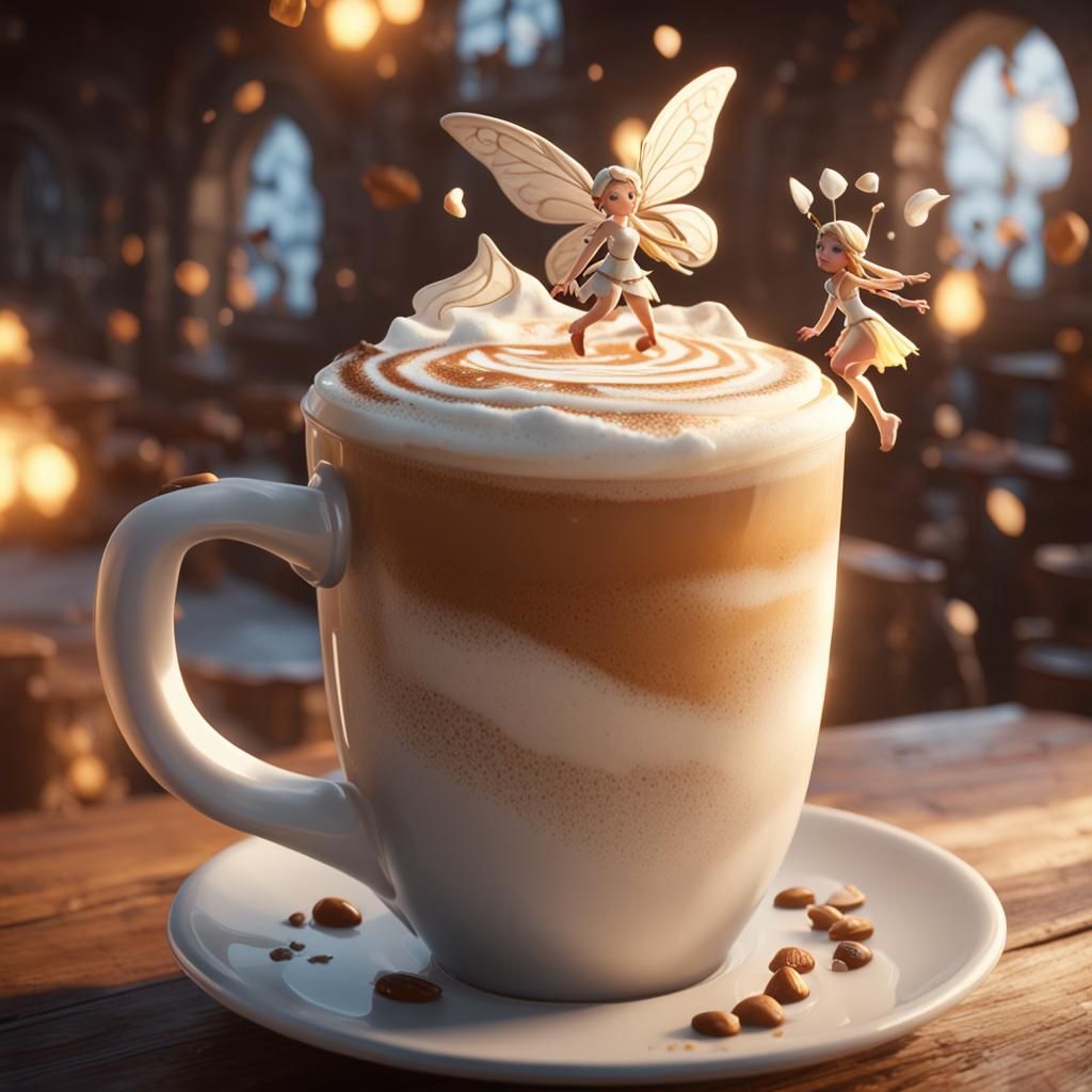 Latte Fairy Emerges: 3D Game Cinematic Art