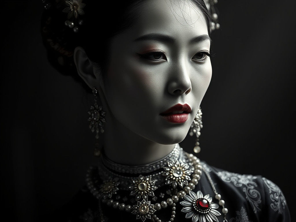 Portrait of an asian noble woman