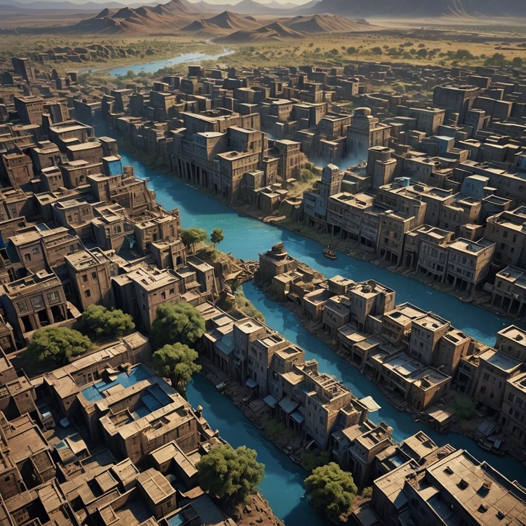 Epic Blue Nile Digital Matte Painting