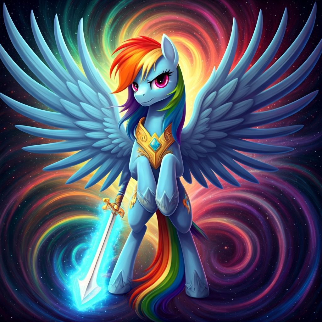 Rainbow Dash Wind Mage Knight in Astral Style