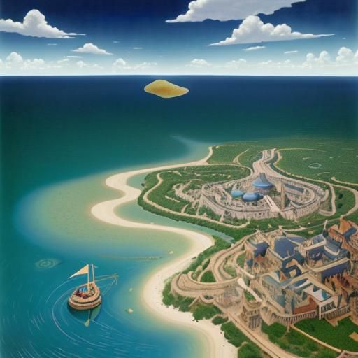 Surreal Water and Earth Dreamscape in Hyperrealism