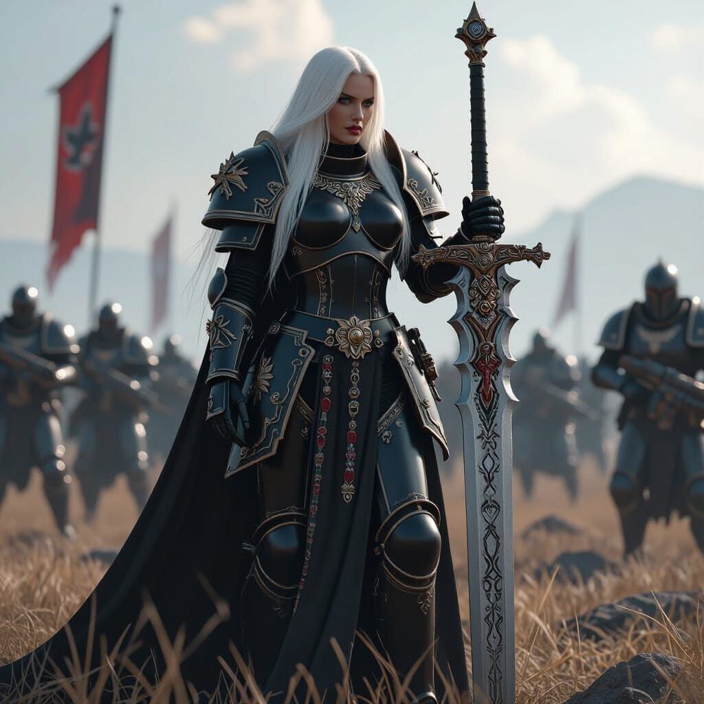 Victorious Sister of Battle in Sci-Fi Warscape