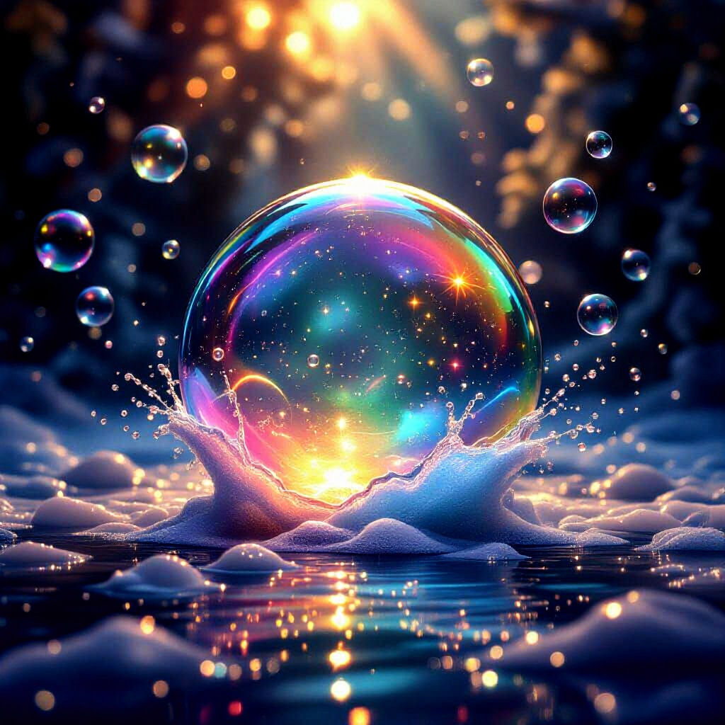 Bouncing Bubbles with Rainbow Splashes