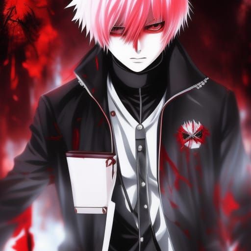 Kaneki from Tokyo Ghoul: Gothic Anime Art