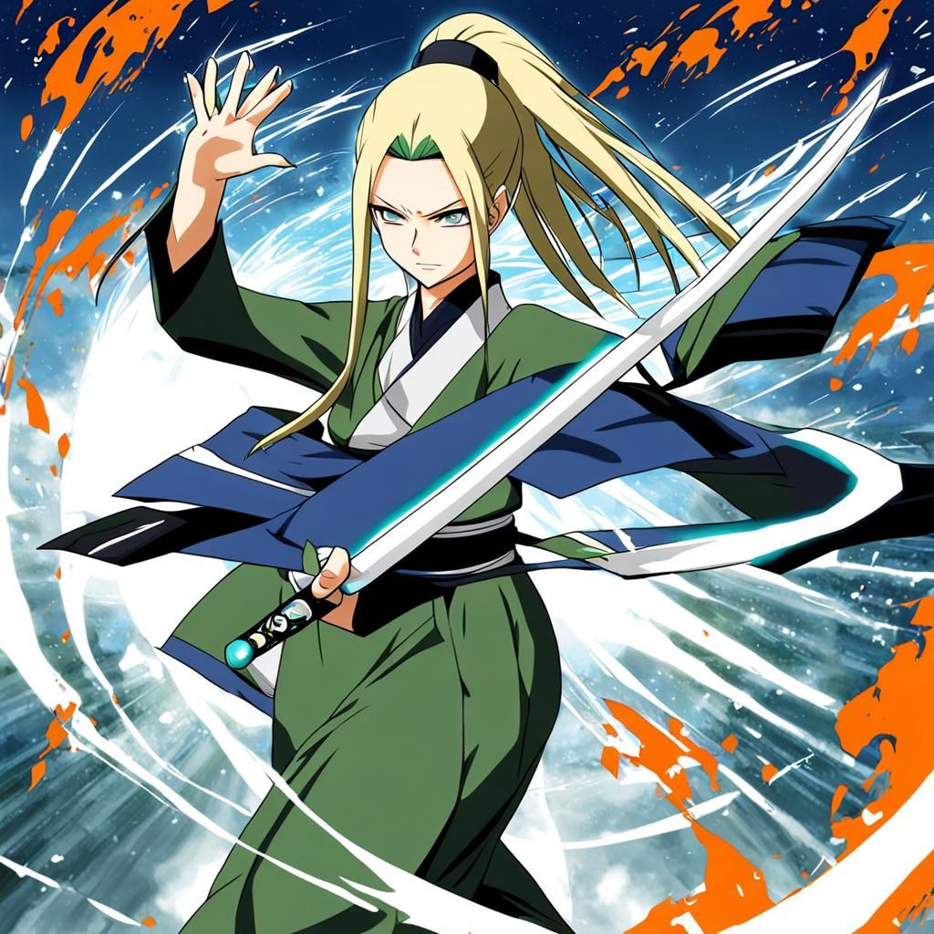 Tsunade Senju in Anime Key Visual Style