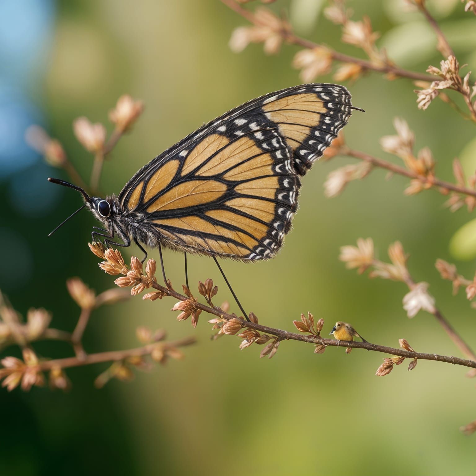 Whimsical Vintage Butterfly in Distressed Paint