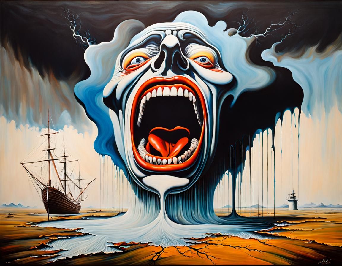 Horror Art: Open Mouth of White Noise