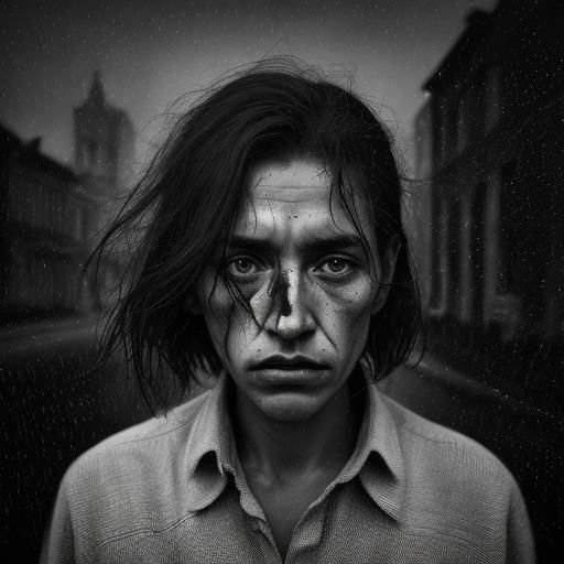 Minimalist Line Art: Lonely Man with Dog