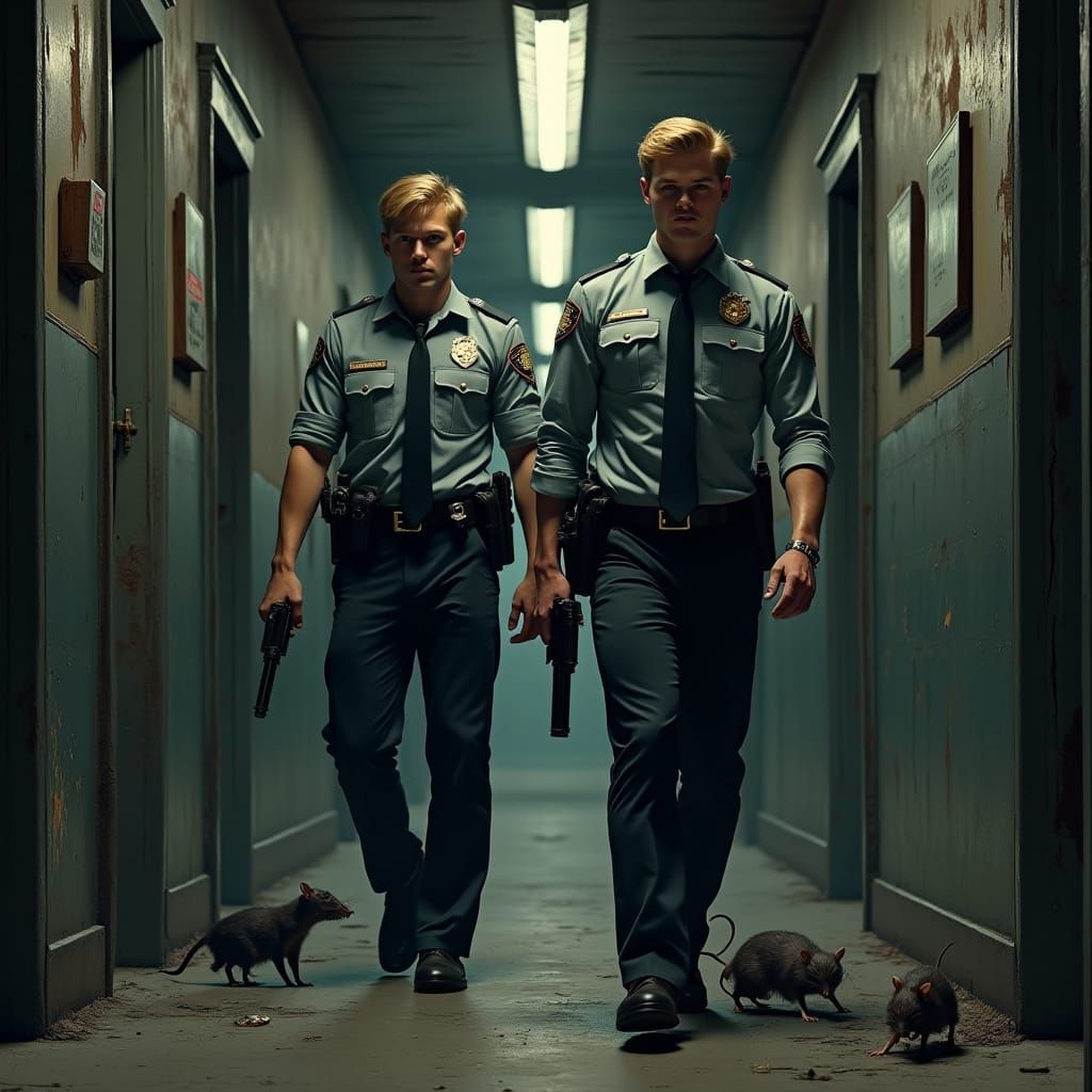 Hyper-Realistic Boston Police Officers in Abandoned Tenement