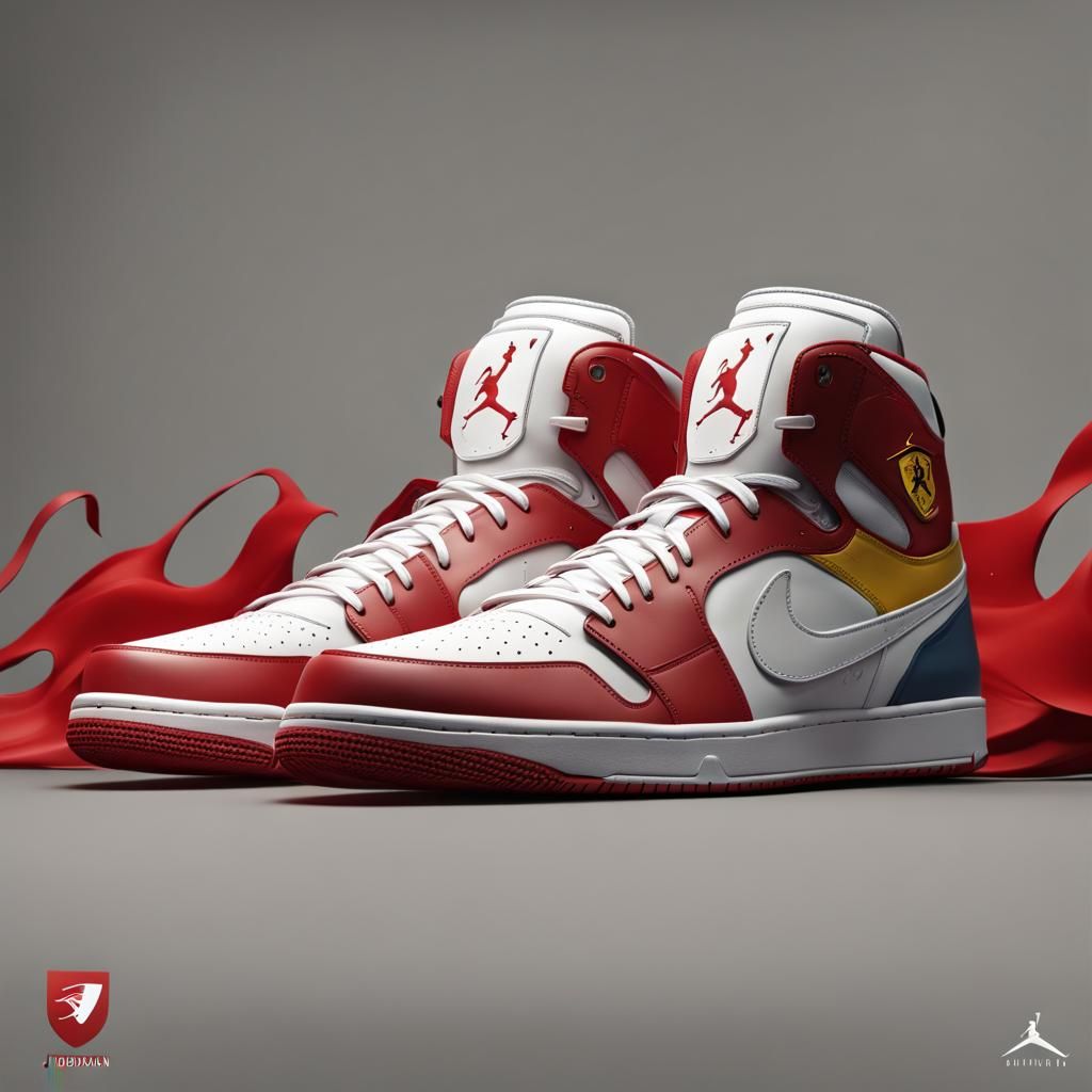 Air Jordan Ferrari F1 Sneakers, Detailed Matte Painting