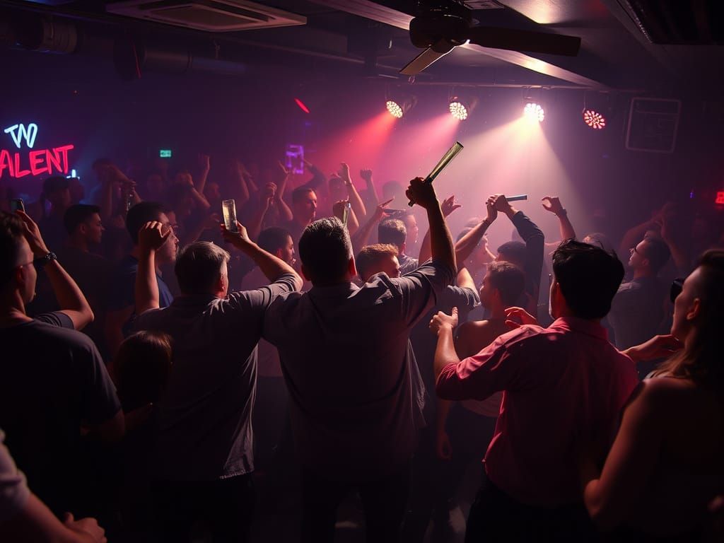 Nightclub Fight Scene in Gritty Urban Style